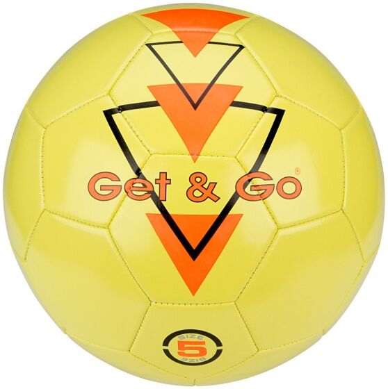 Get & Go Voetbal Triangle Speed PVC leder fluorgeel - Geel