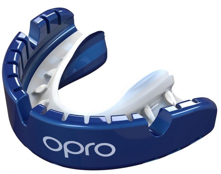 Opro sportbitje Self Fit GEN4 gold braces unisex blauw/wit - Blauw,Wit