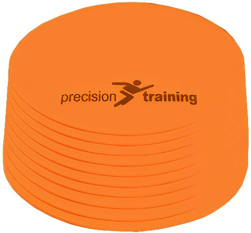 Precision veldmarkering rond 21 cm rubber oranje 10 stuks - Oranje