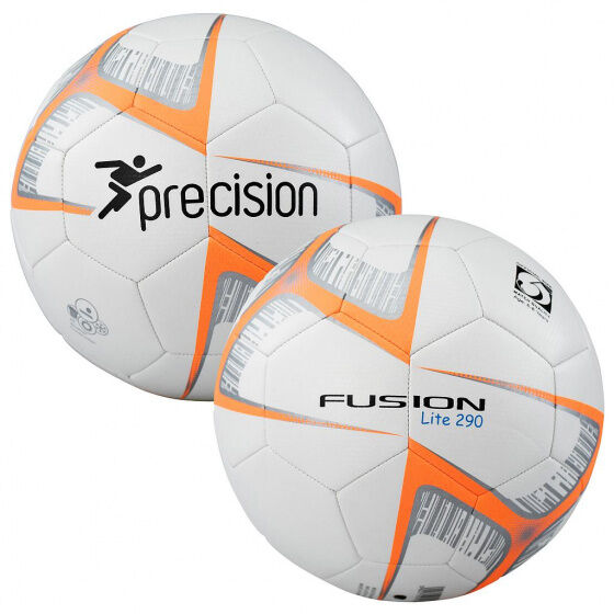 Precision voetbal Fusion Lite PU 290 gram wit/oranje/zwart - Wit,Oranje,Zwart