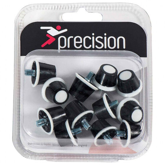 Precision voetbalnoppen Safety 13/16 mm nylon zwart/wit 12 stuks - Zwart,Wit