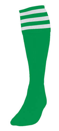 Precision voetbalsokken Stripe unisex nylon groen/wit - Groen,Wit