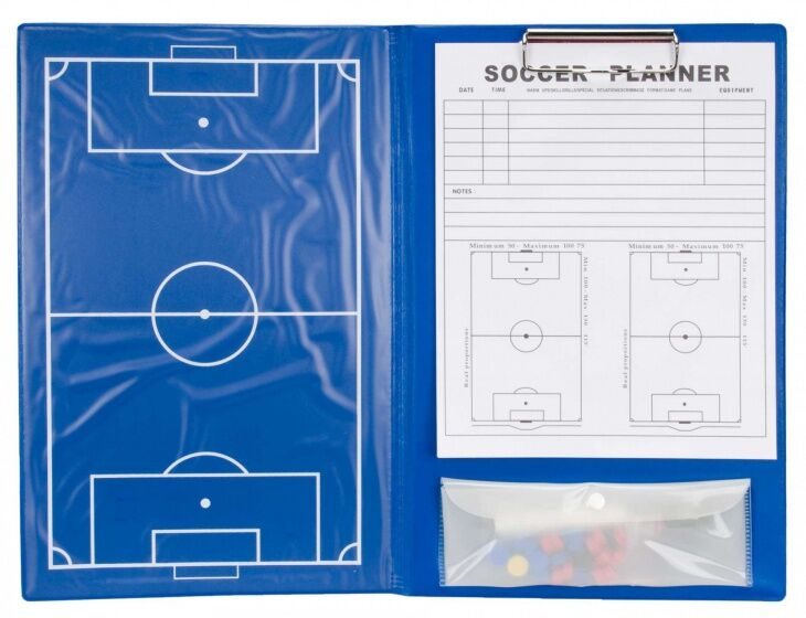 Rucanor coachmap voetbal magnetisch 36 cm blauw - Blauw