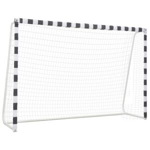 vidaXL Fotballmål 300x200x90 cm metall svart og hvit