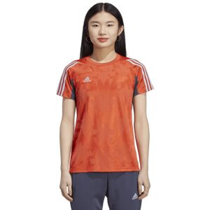 adidas Hot Tiro Short Sleeve Jersey / Q2 23, treningstrøye fotball, dame Preloved Red/blue Da