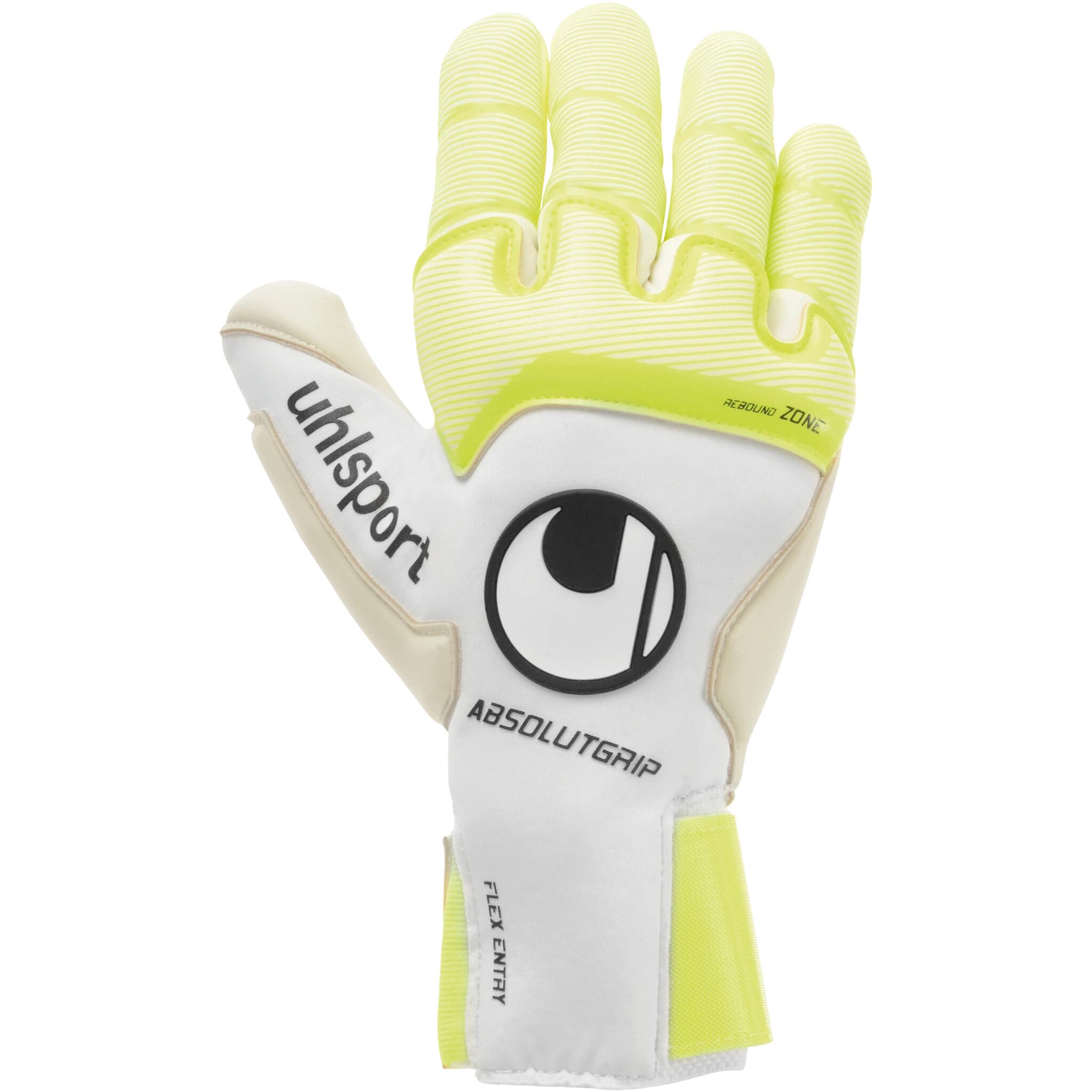 Uhlsport Pure Alliance Absolutgrip Reflex, keeperhansker senior 9 White/fluo Yellow/bl