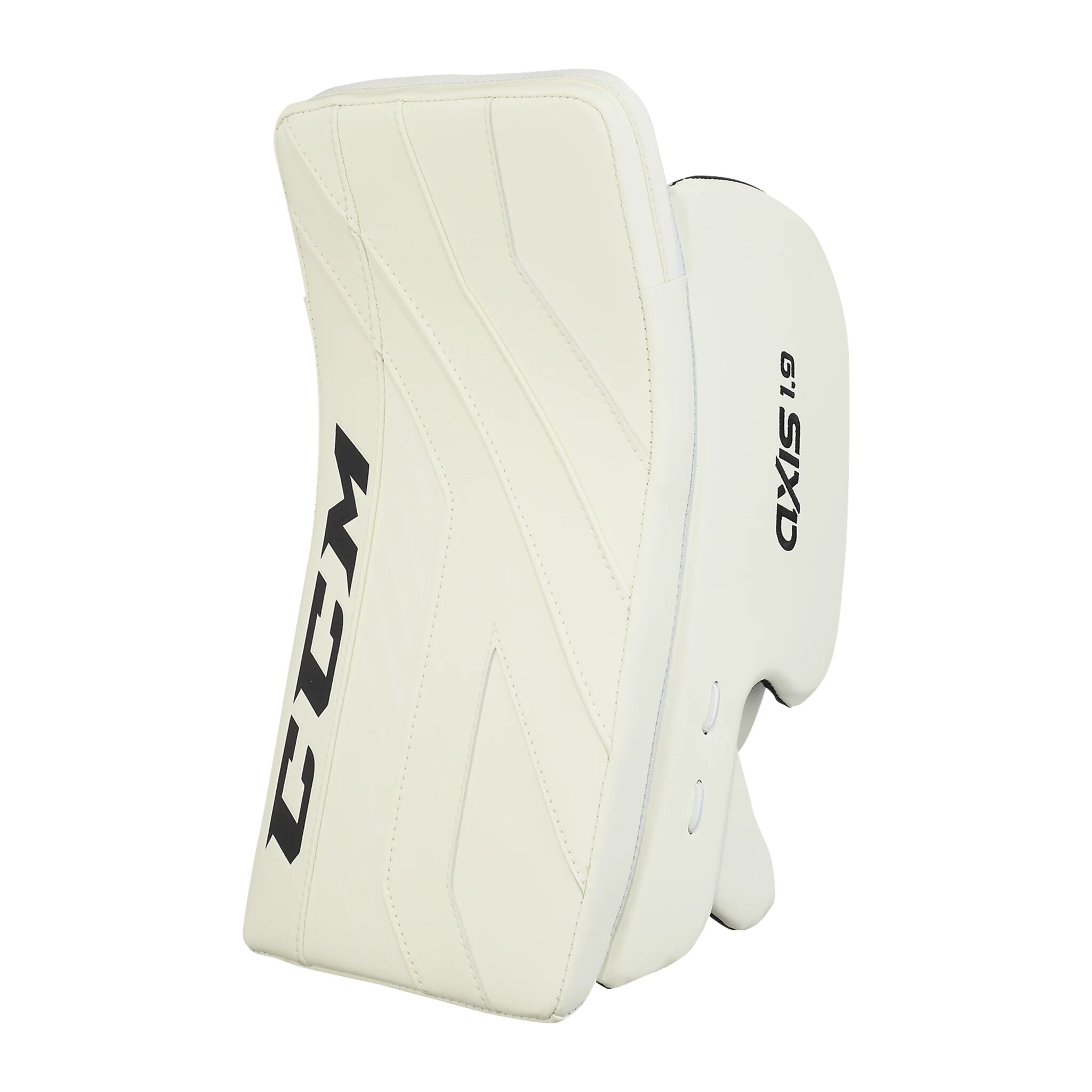 CCM GB AXIS 1.9 GOALIE BLOCKER INT 21/22, spakhanske intermediate REG White/White/White/Wh