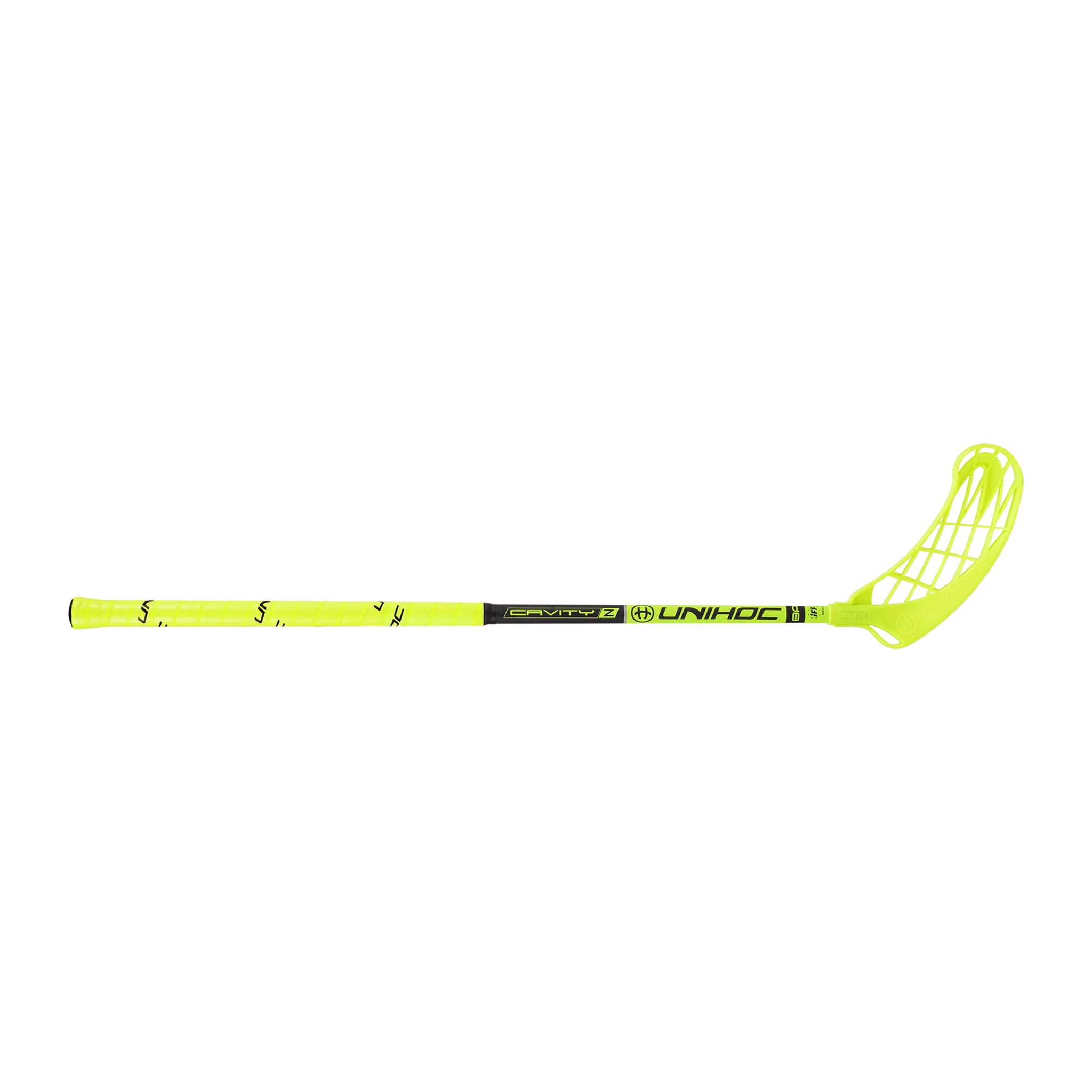 Unihoc Stick CAVITY Z 32 neon yellow/black JR-21/22, innebandykølle junior L (87cm) Yellow/Black