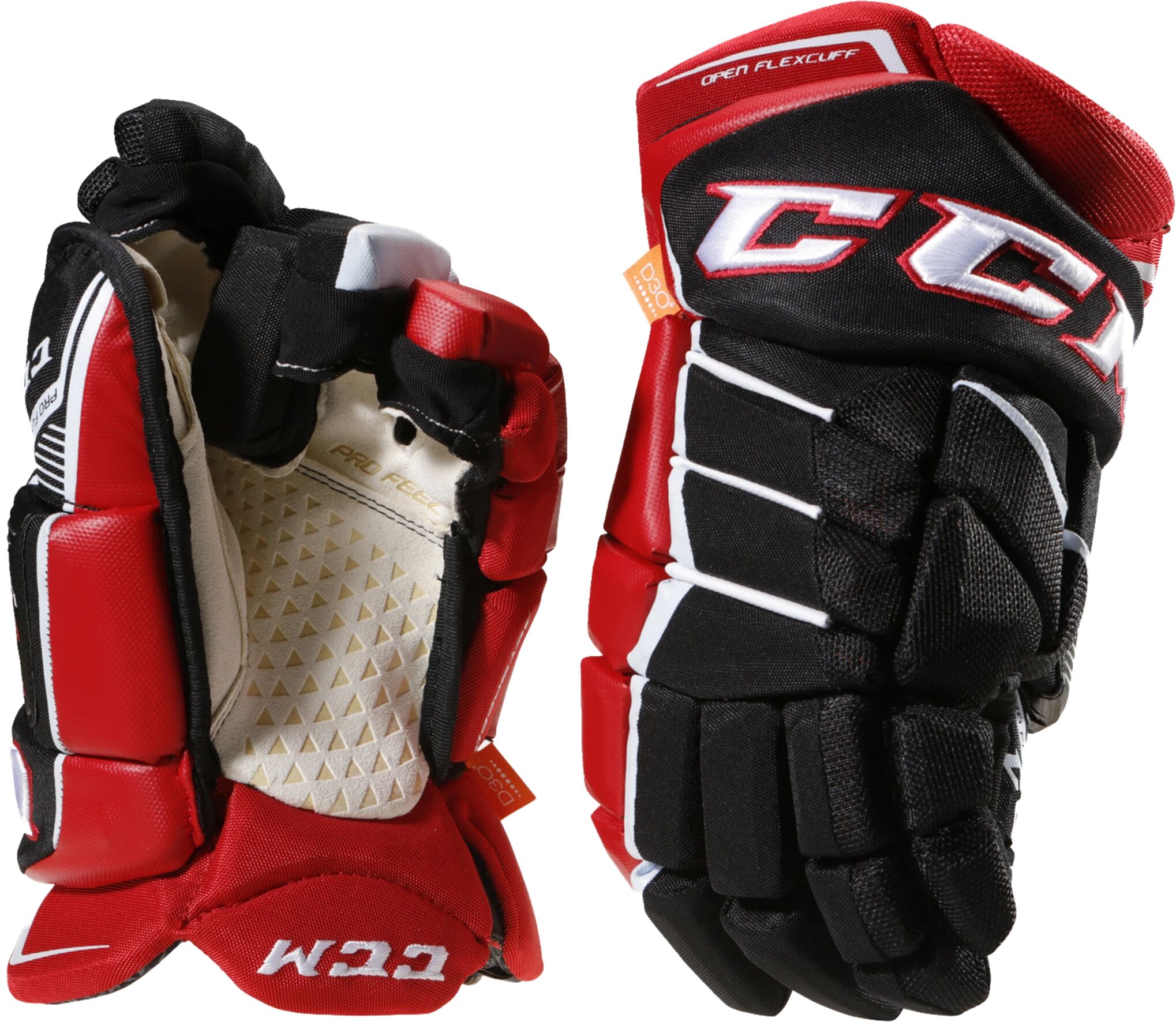 CCM Jetspeed FT1, hockeyhanske junior 12 BLACK/RED