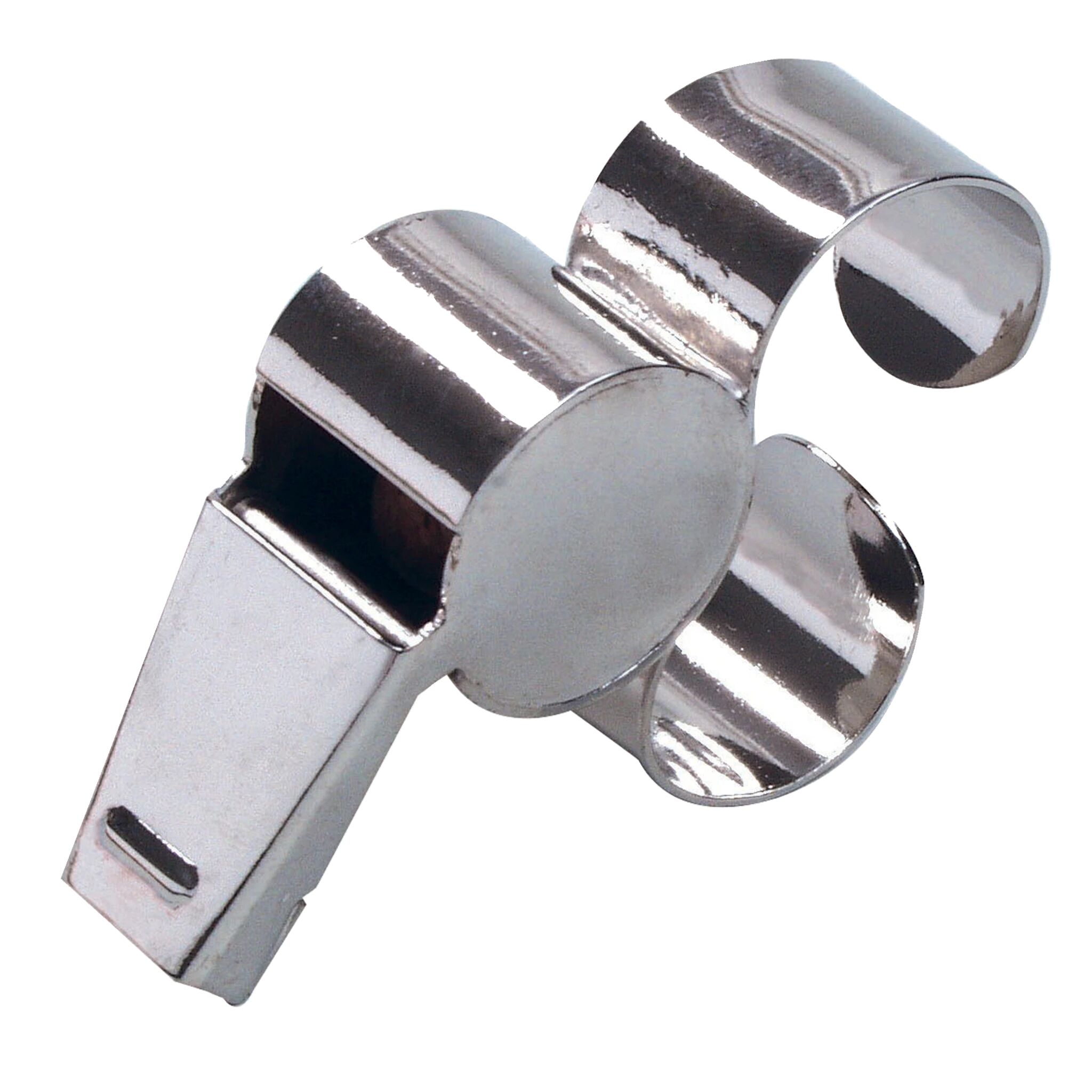 Select Dommerfløyte i metall med fingergrep Large brass