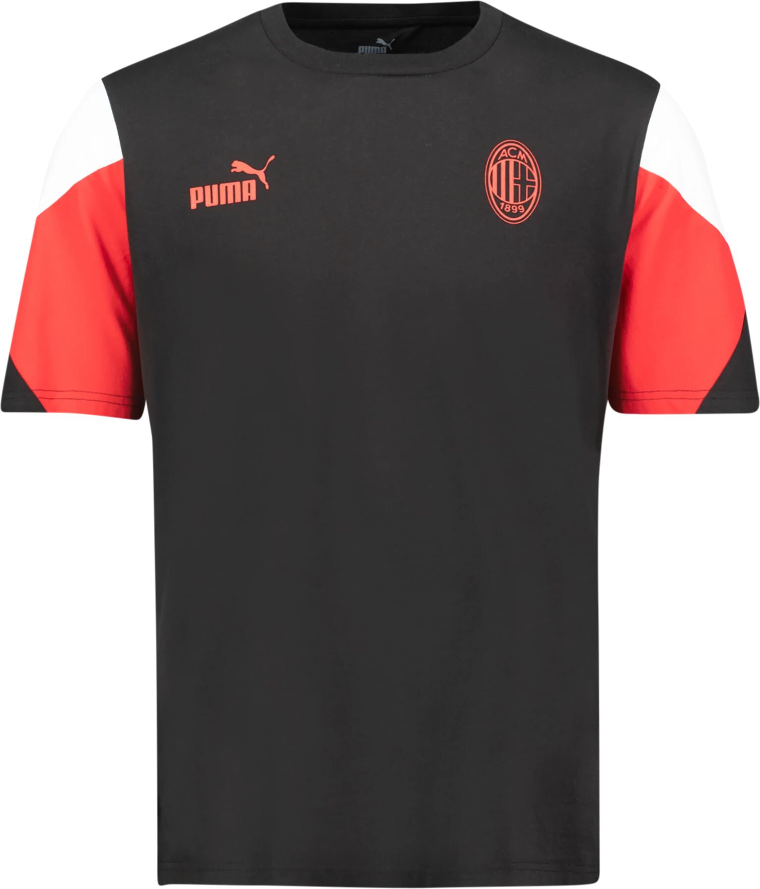 Puma AC MILAN FtblCulture Tee, t-skjorte senior L Puma Black-tango Red