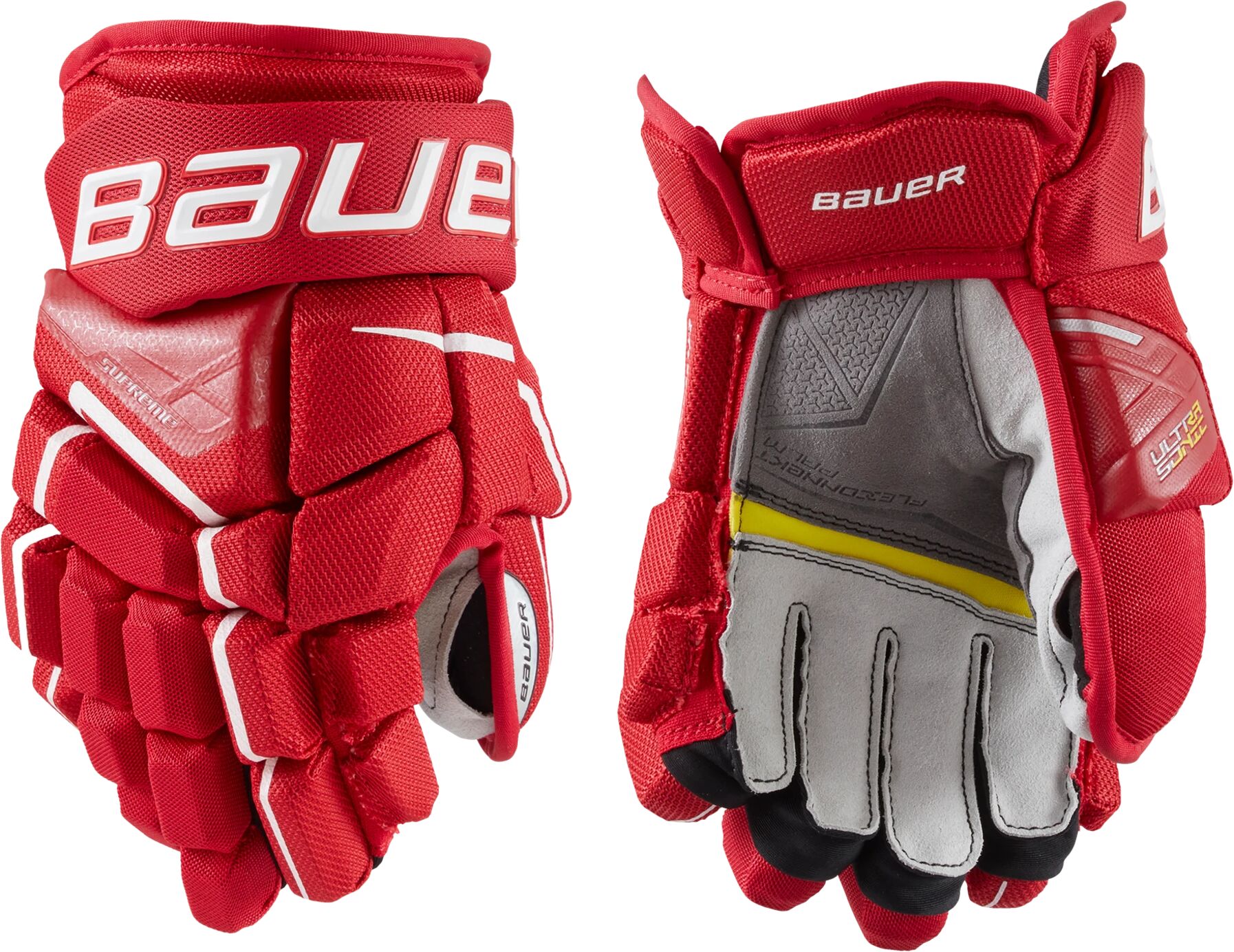 bauer S21 SUPREME ULTRASONIC GLOVE - JR 21/22, hockeyhanske junior 11.0 RED