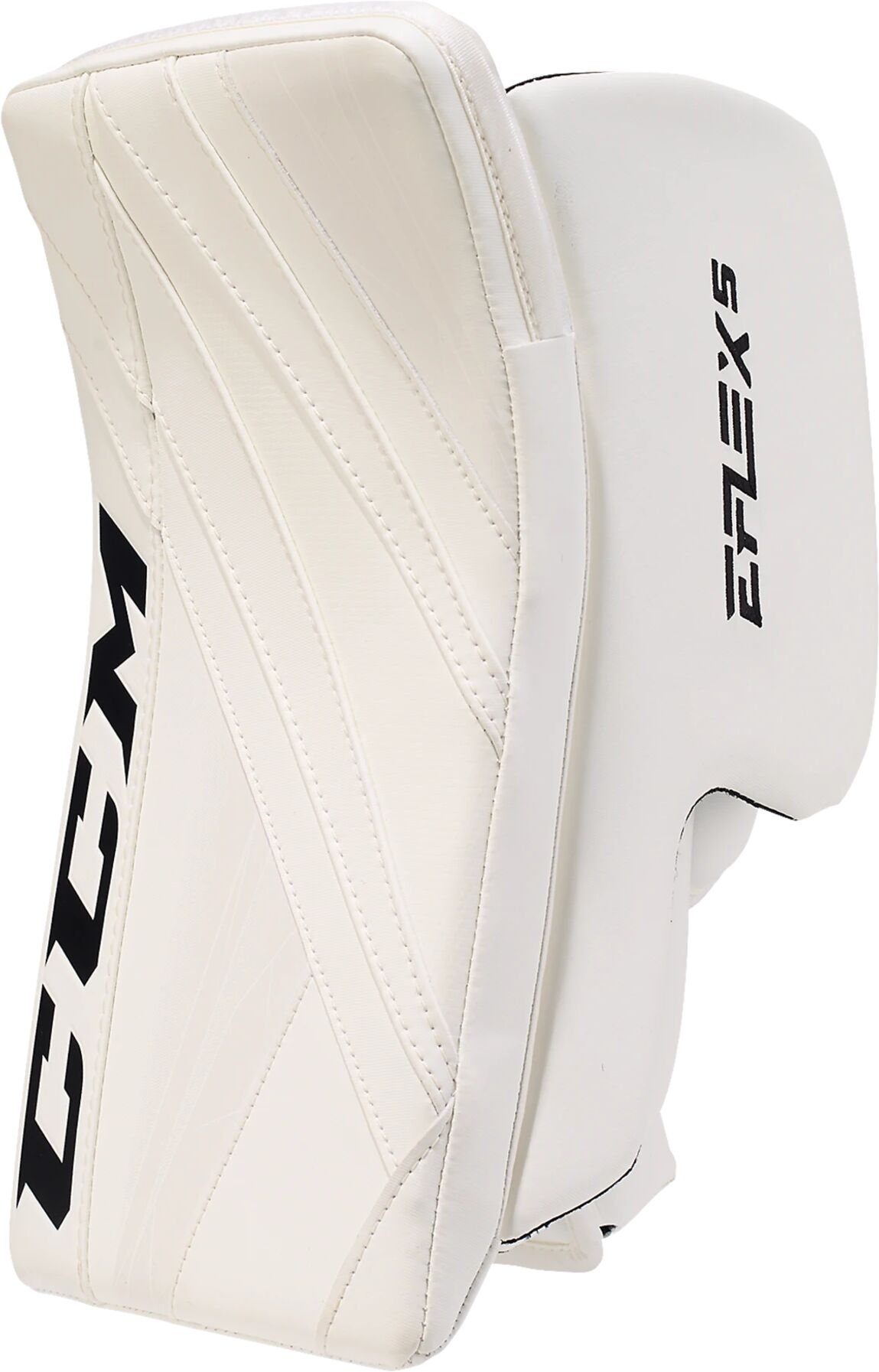 CCM GB EFLEX 5 GOALIE BLOCKER SR 21/22, spakhanske senior REG White/White/White/Wh