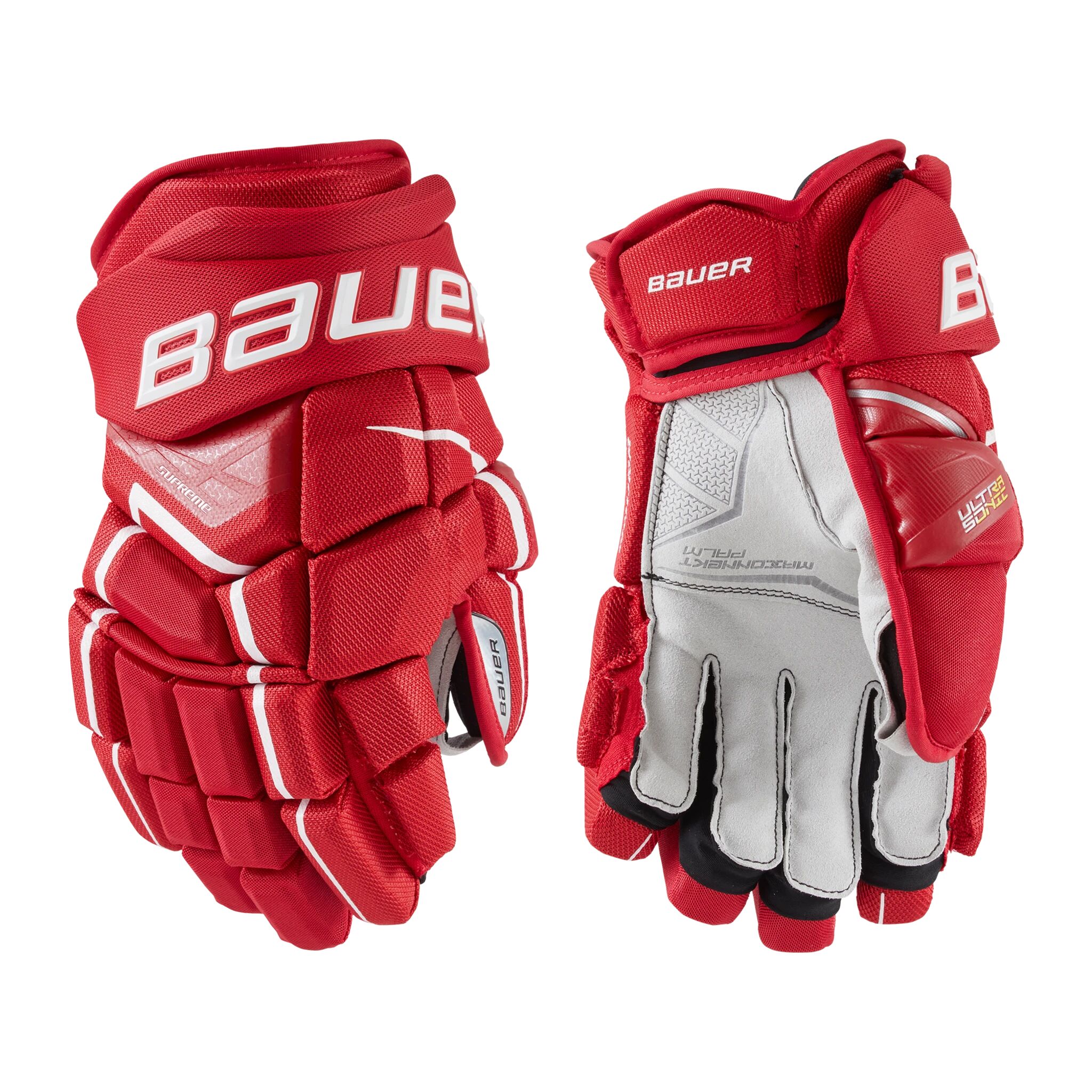 bauer S21 SUPREME ULTRASONIC GLOVE - SR 21/22, hockeyhanske senior 15.0 RED