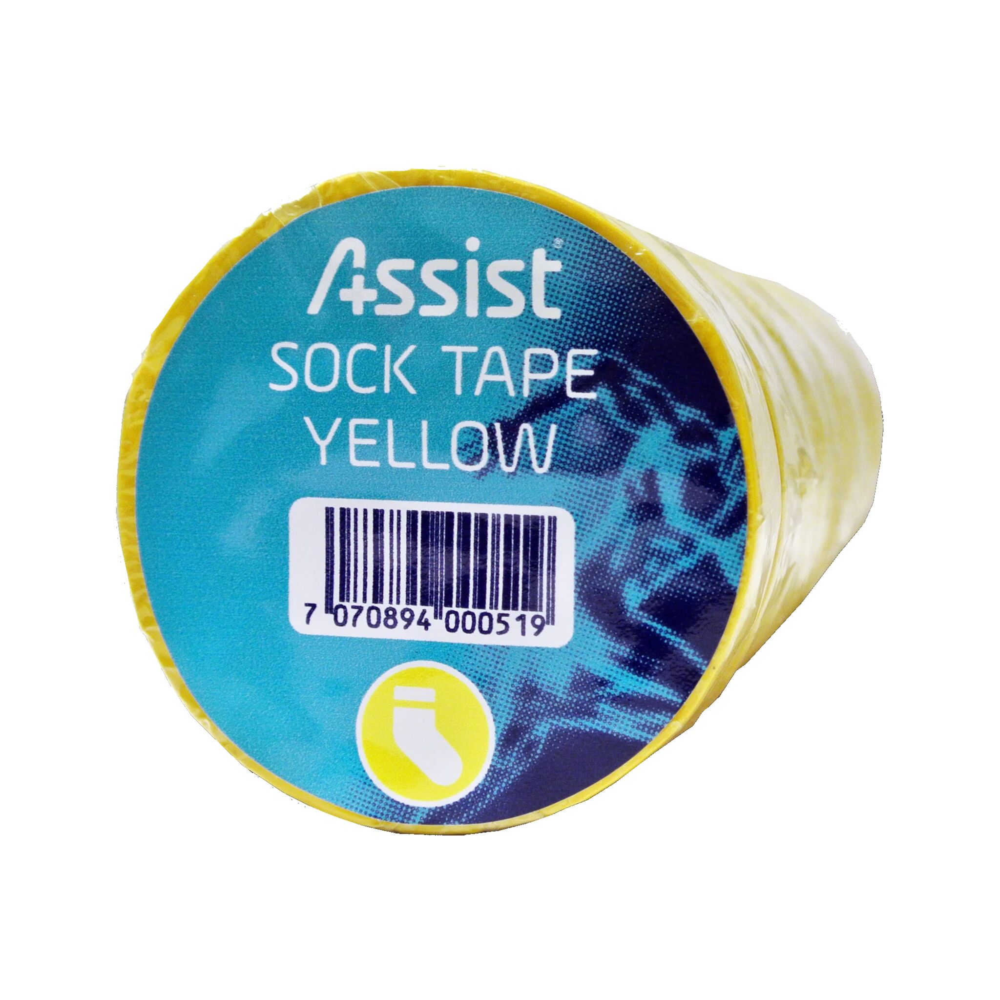 Assist 10-pk Sock Tape, leggskinnteip  STD Yellow