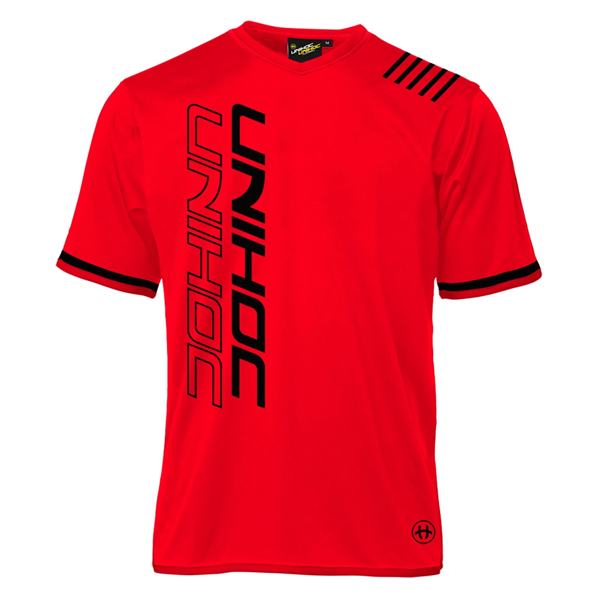 Unihoc Vendetta T-shirt bf 20, treningstrøye junior/senior XS neon red/black