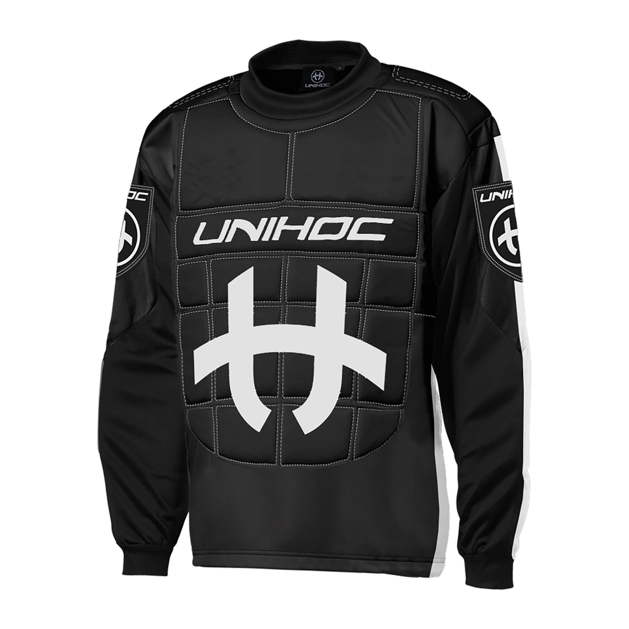Unihoc SHIELD goalie shirt jr-21/22, keepertrøye junior 170cl BLACK/WHITE