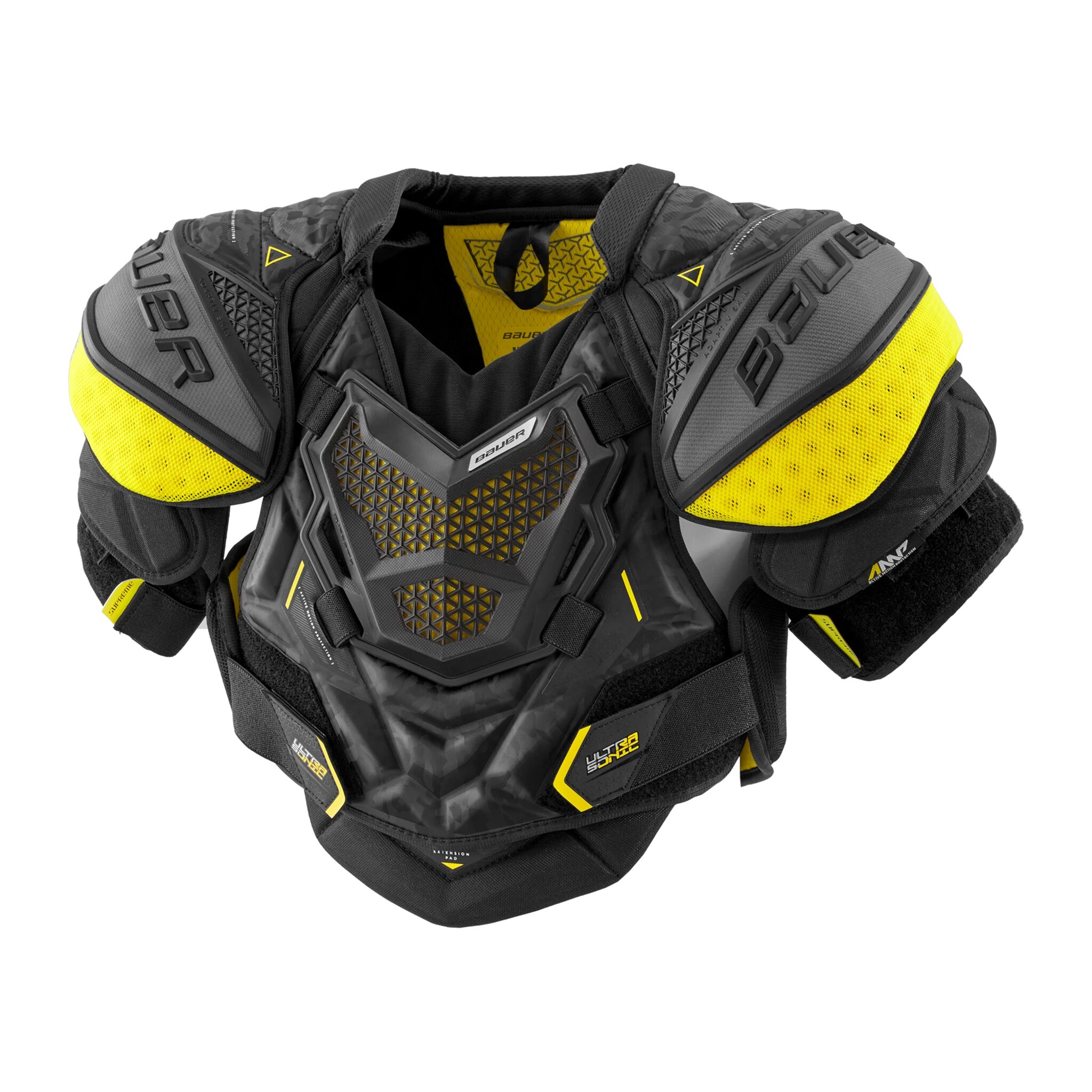 bauer S21 SUPREME ULTRASONIC SHOULDER PAD - JR 21/22, skulderbeskytter junior M/140-150 BLACK