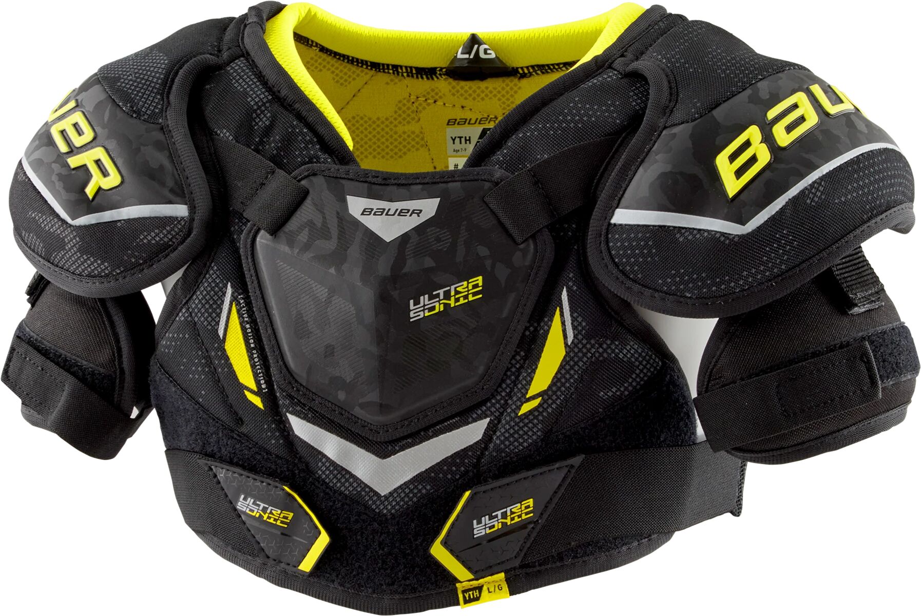 bauer S21 SUPREME ULTRASONIC SHOULDER PAD YTH 21/22, skulderbeskyttelse barn L/117-135 BLACK