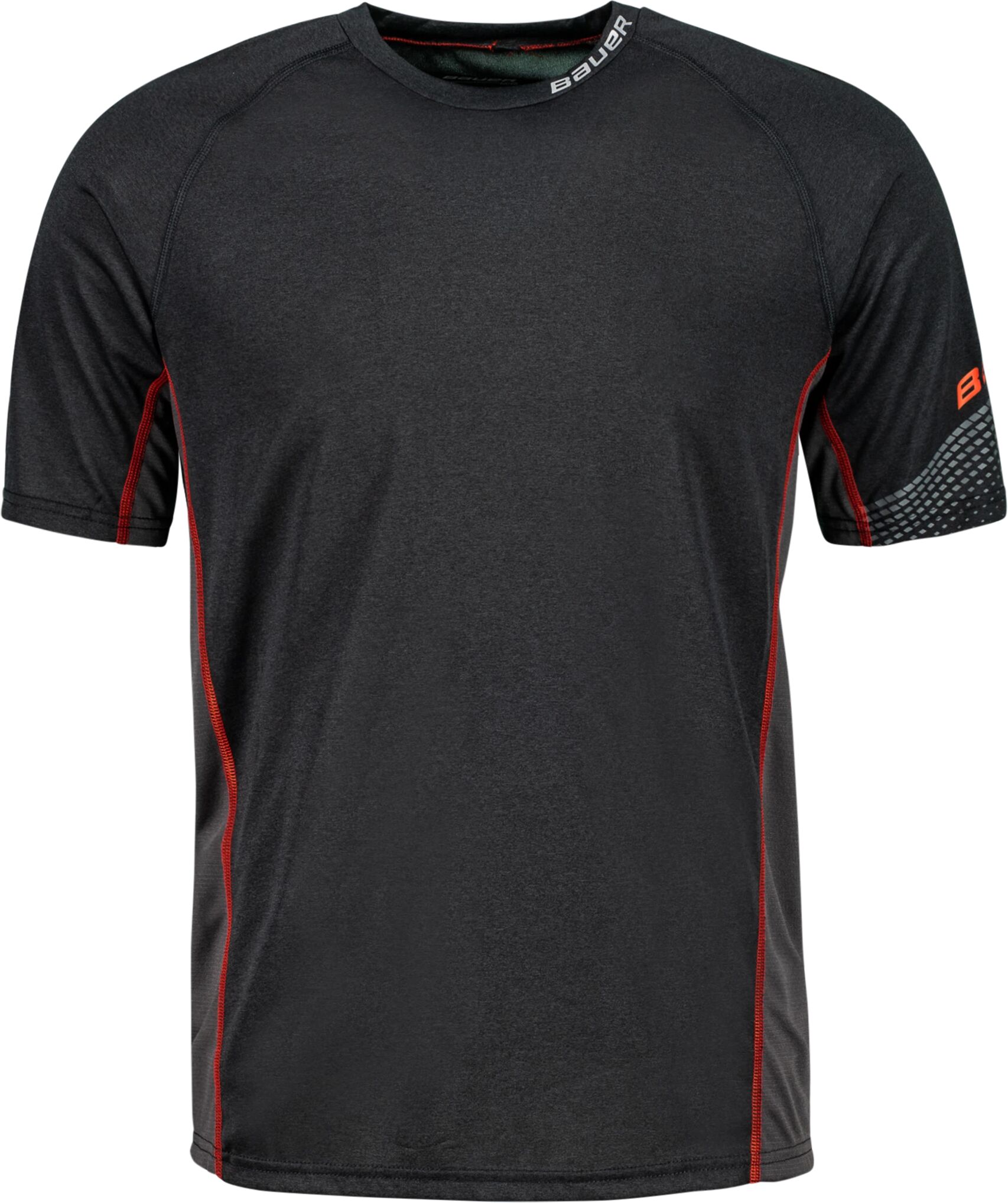 bauer Essential Short Sleve Baselayer Top, treningstrøye senior XL/188cl Dark Grey