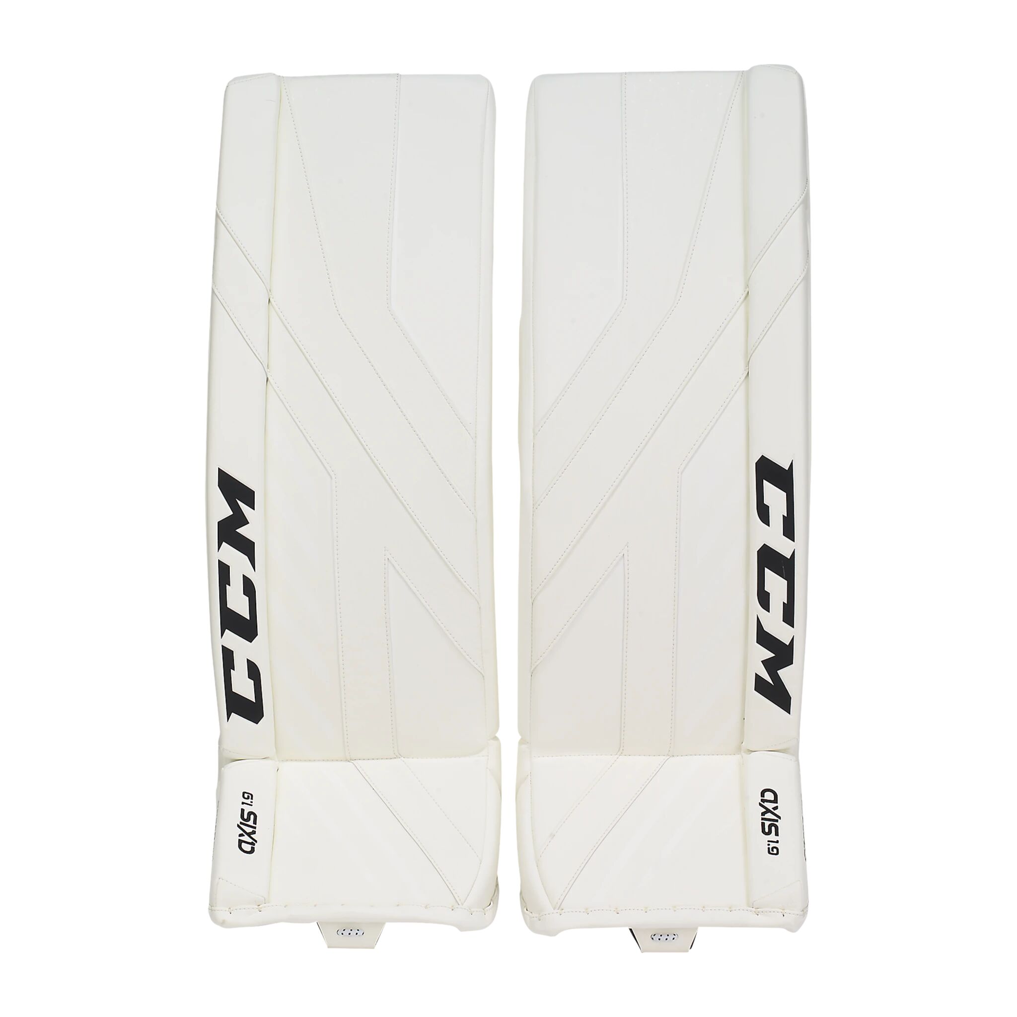 CCM GP AXIS 1.9 GOALIE PADS INT 21/22, keeperskinn intermediate 31+1 White/White/White/Wh