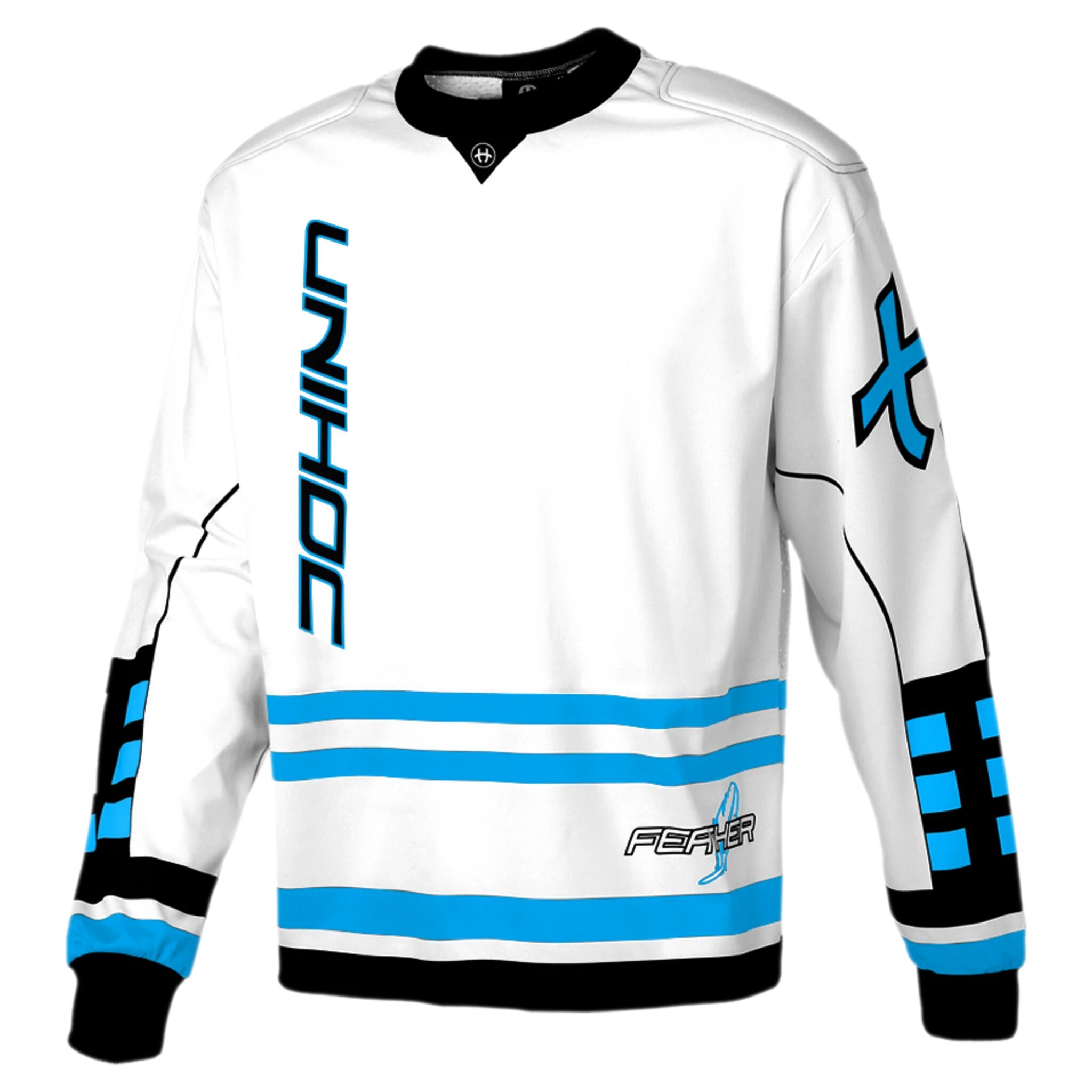 Unihoc Feather jersey 16, målvaktstrøye senior XXL white/blue