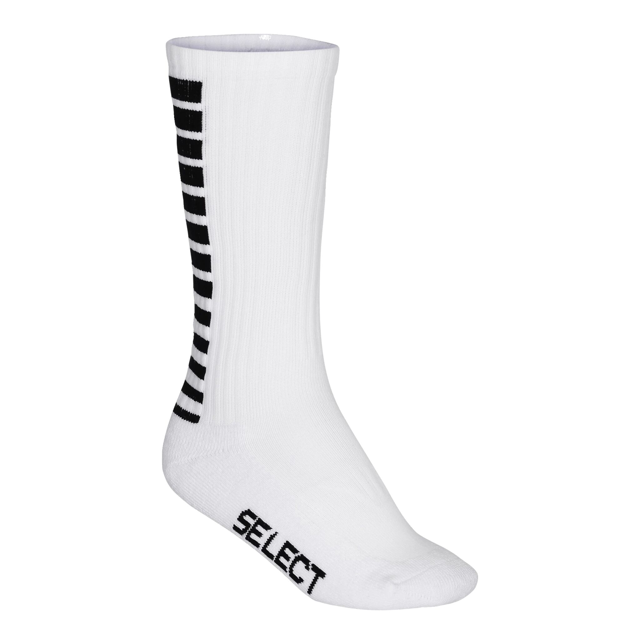 Select Handball Sport Sock Striped Long, håndballstrømpe unisex 36-40 White
