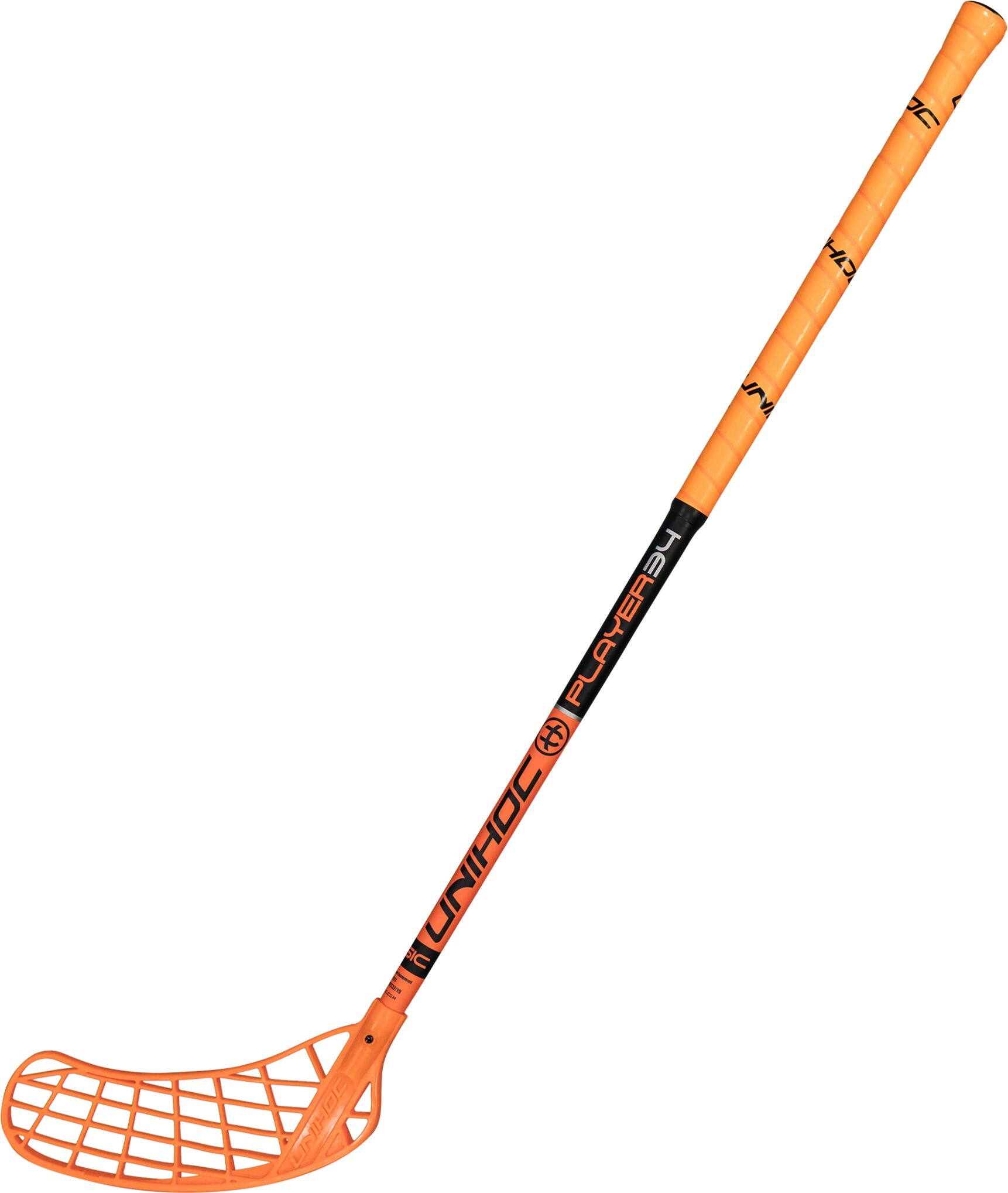 Unihoc Player 34, innebandykølle junior L (80cm) neon orange/black