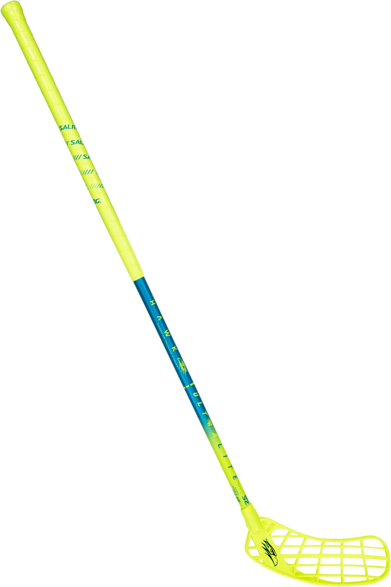 Salming Hawk Ultralite F27, innebandykølle senior L (100cm) Lime/Blue