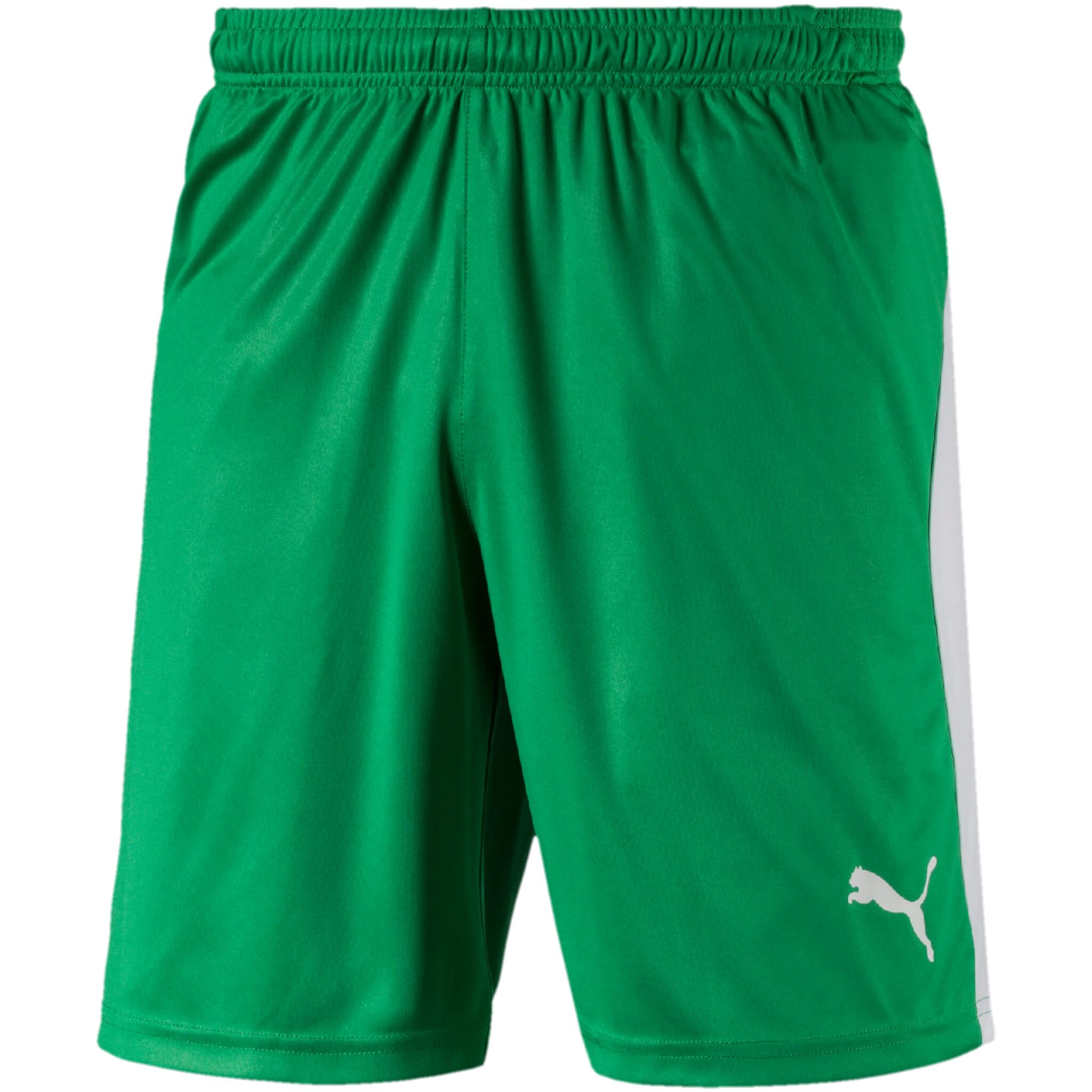 Puma LIGA Shorts with Brief, fotballshorts senior L Bright Green-puma Wh