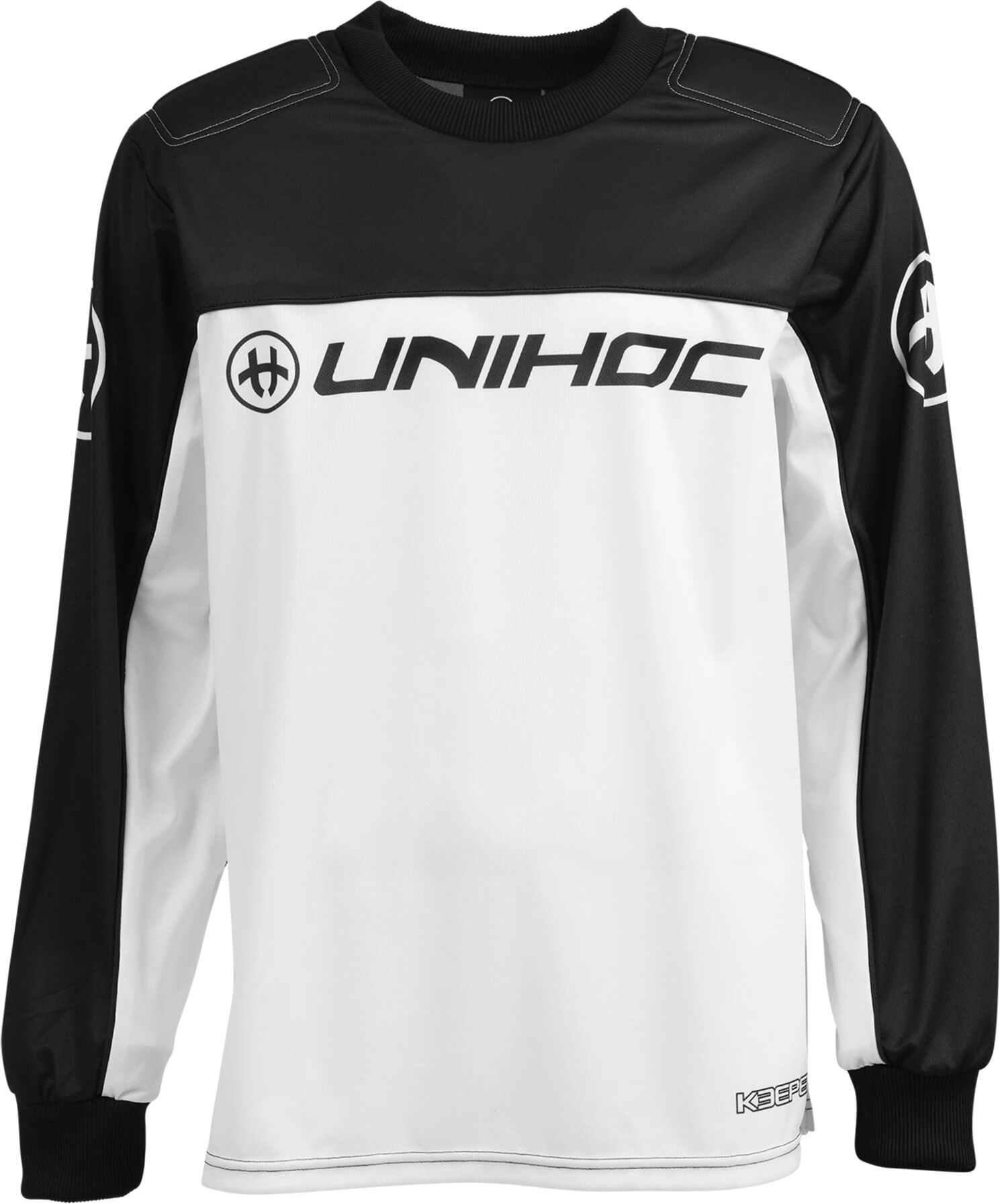 Unihoc KEEPER goalie shirt jr-21/22, keepertrøye junior 160cl BLACK/WHITE