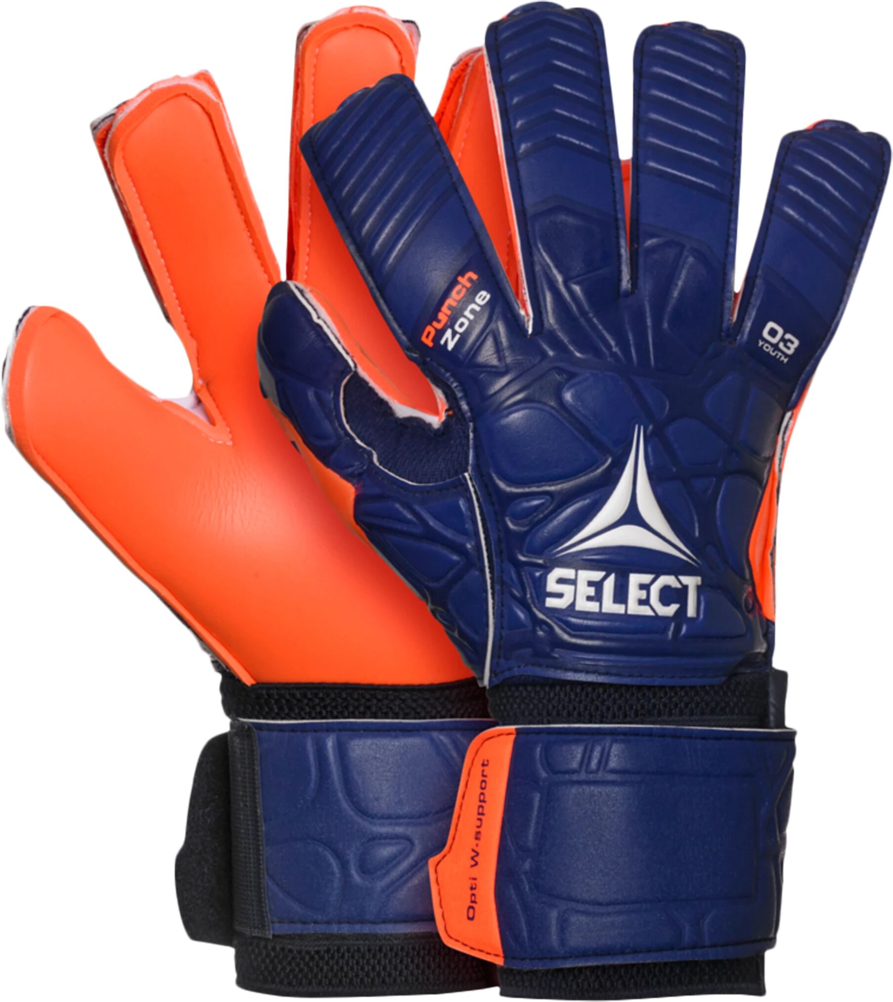 Select GK gloves 03 Youth v21, keeperhansker junior 5 Blue/Orange