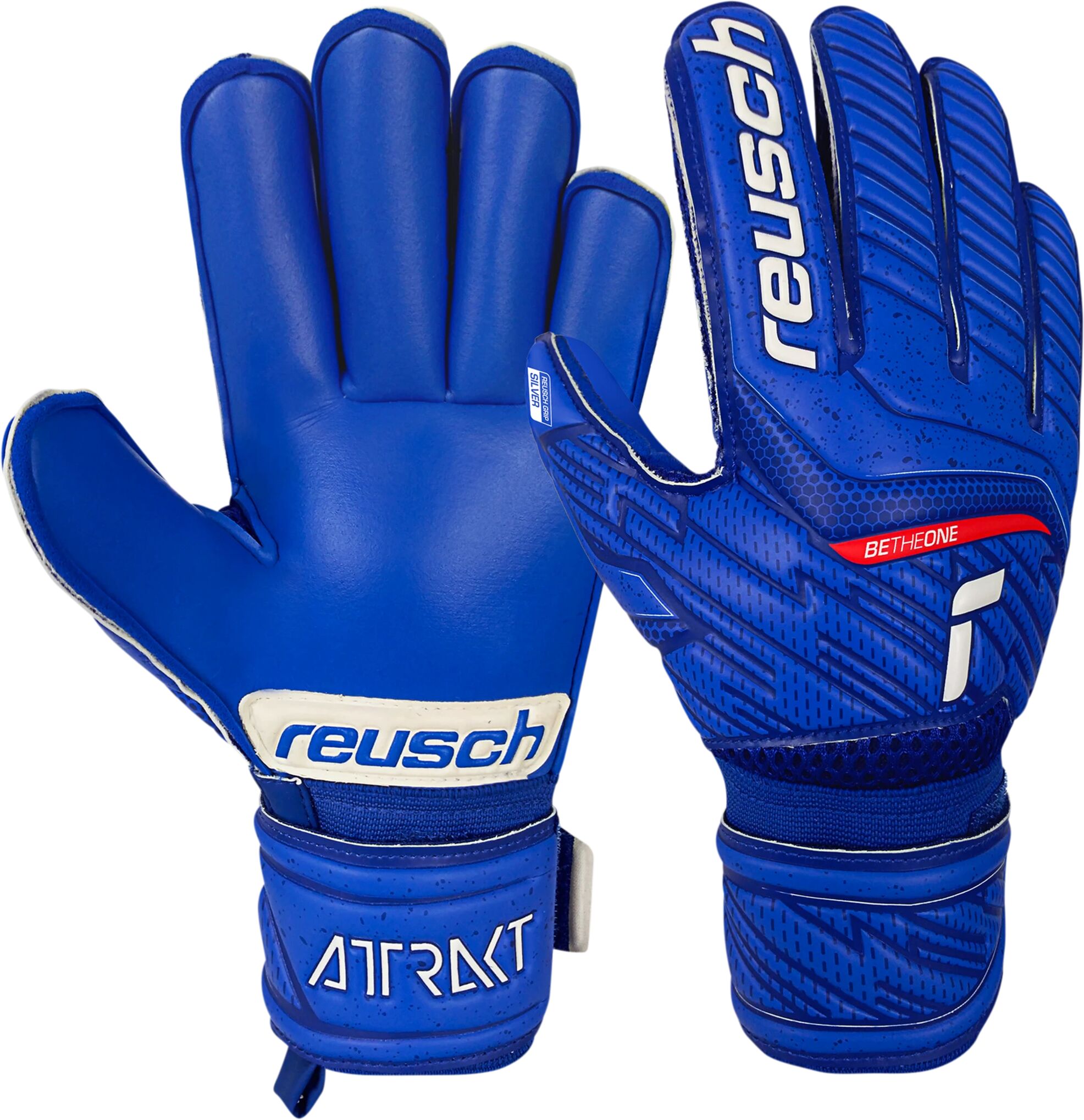 Reusch Atrrakt Silver rolled finger JR, keeperhanske junior 6 Deep Blue/Deep Blue