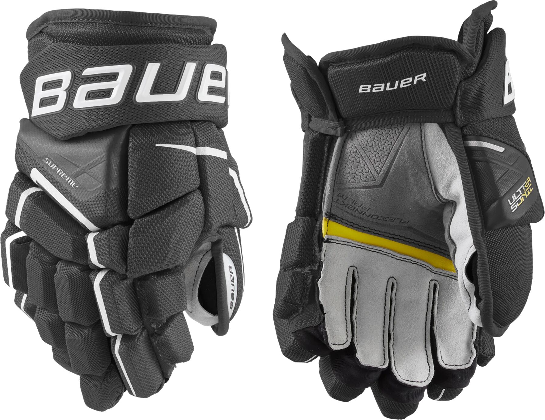 bauer S21 SUPREME ULTRASONIC GLOVE - JR 21/22, hockeyhanske junior 10.0 BLACK/WHITE