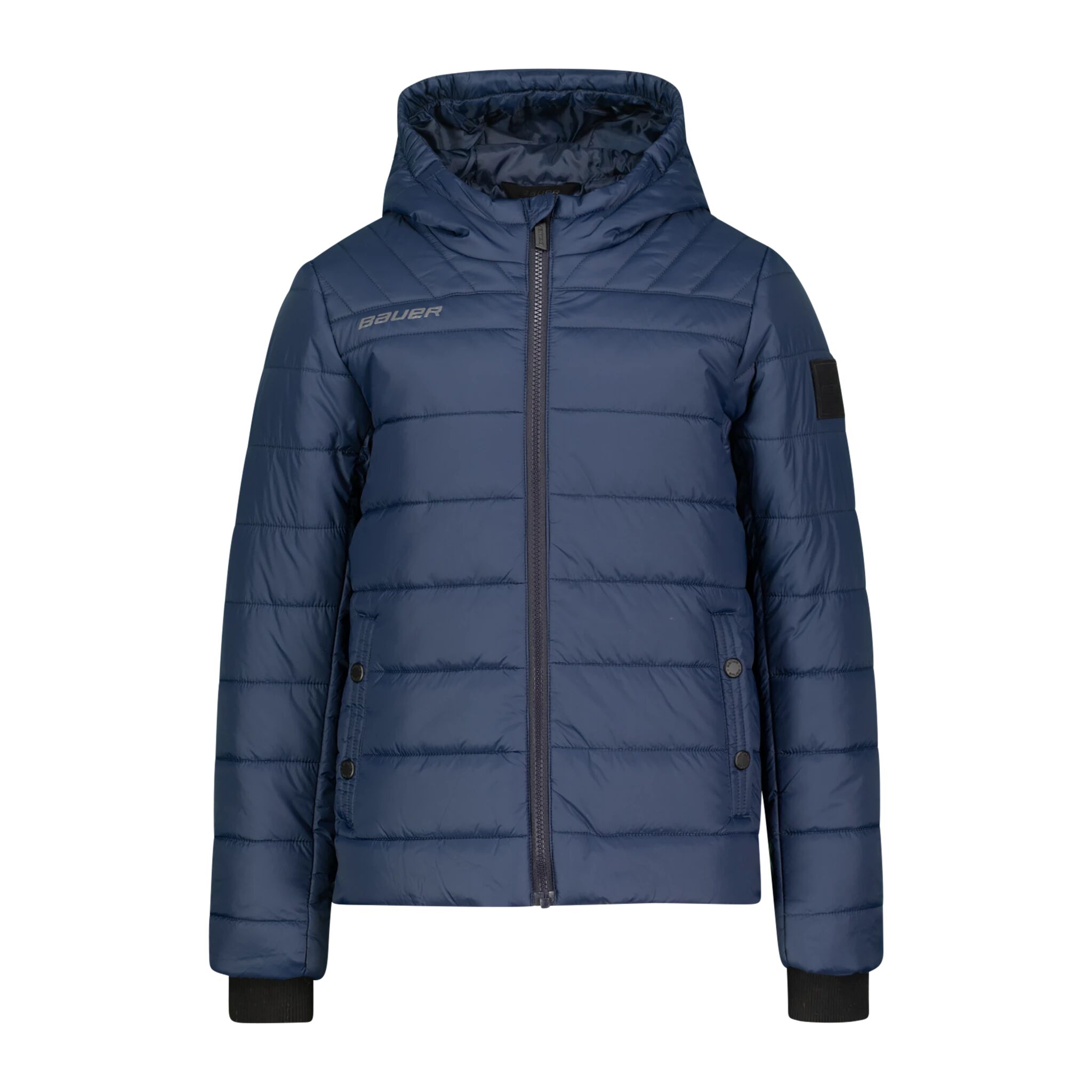 BAUER SUPREME HOODED PUFFER JKT -YTH 21/22, jakke junior L/150-163 NAVY BLUE