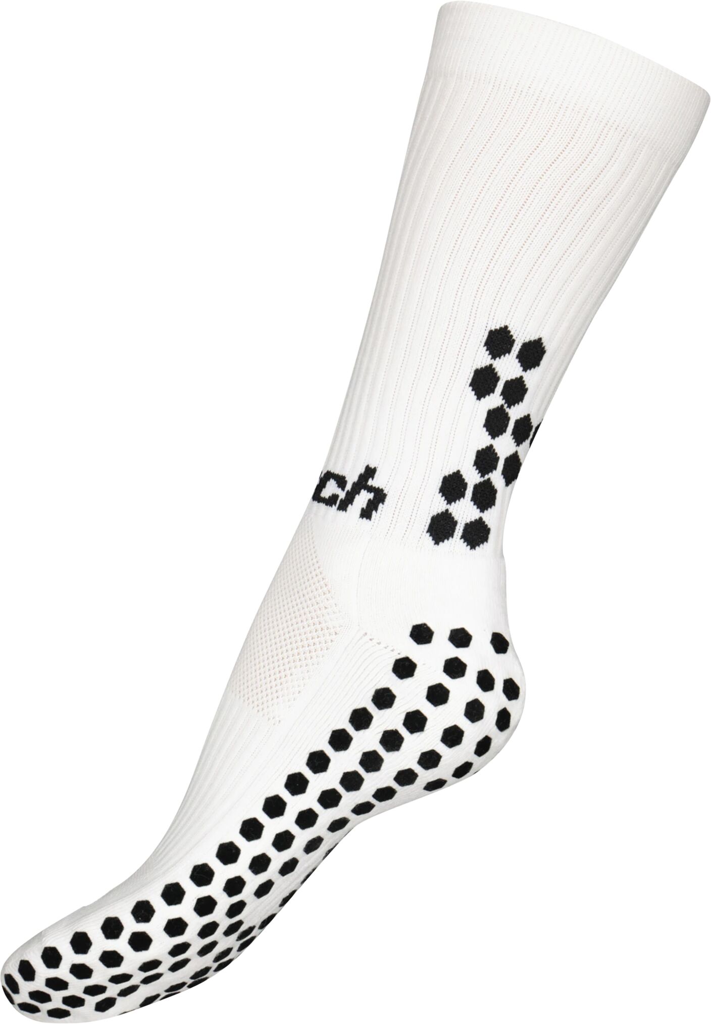 Reusch X Grip Socks, fotballsokk senior 35-38 WHITE/BLACK