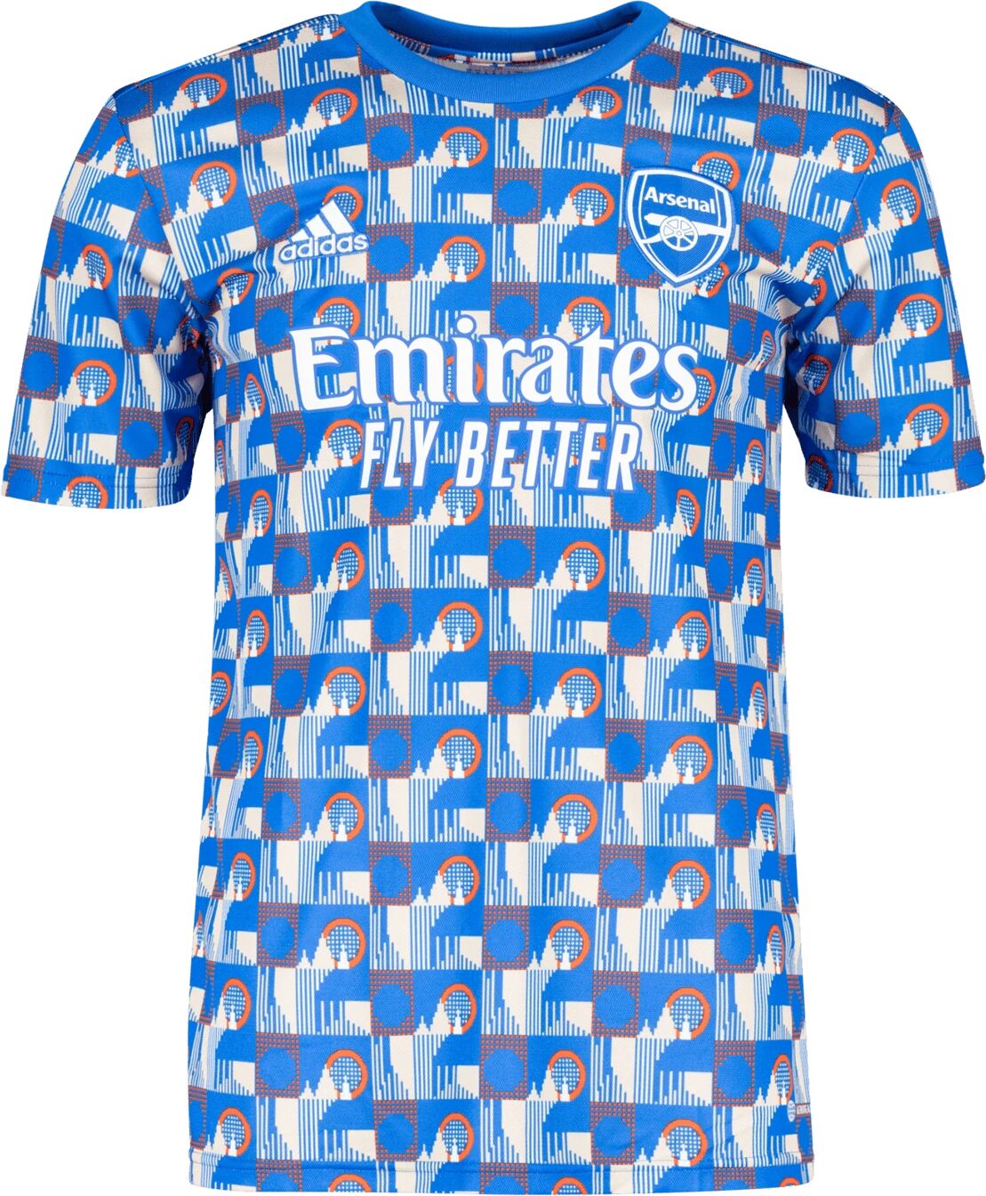 adidas Arsenal x TFL 21/22 Pre-Match Football Jersey, fotballtrøye senior S Bright Royal