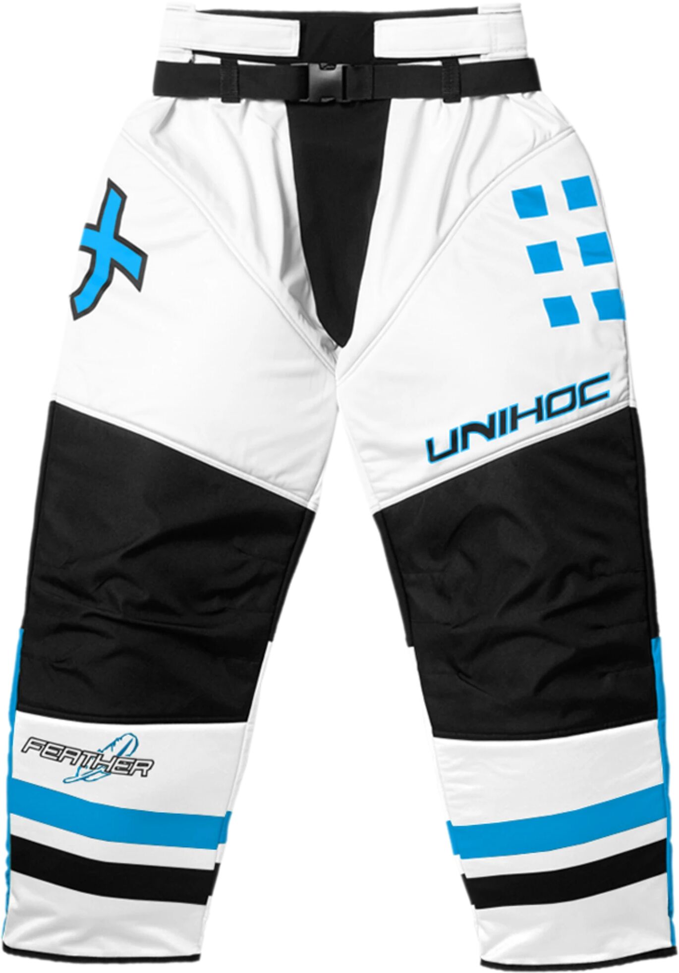 Unihoc Feather pant 16, målvaktsbukse senior XXL white/blue