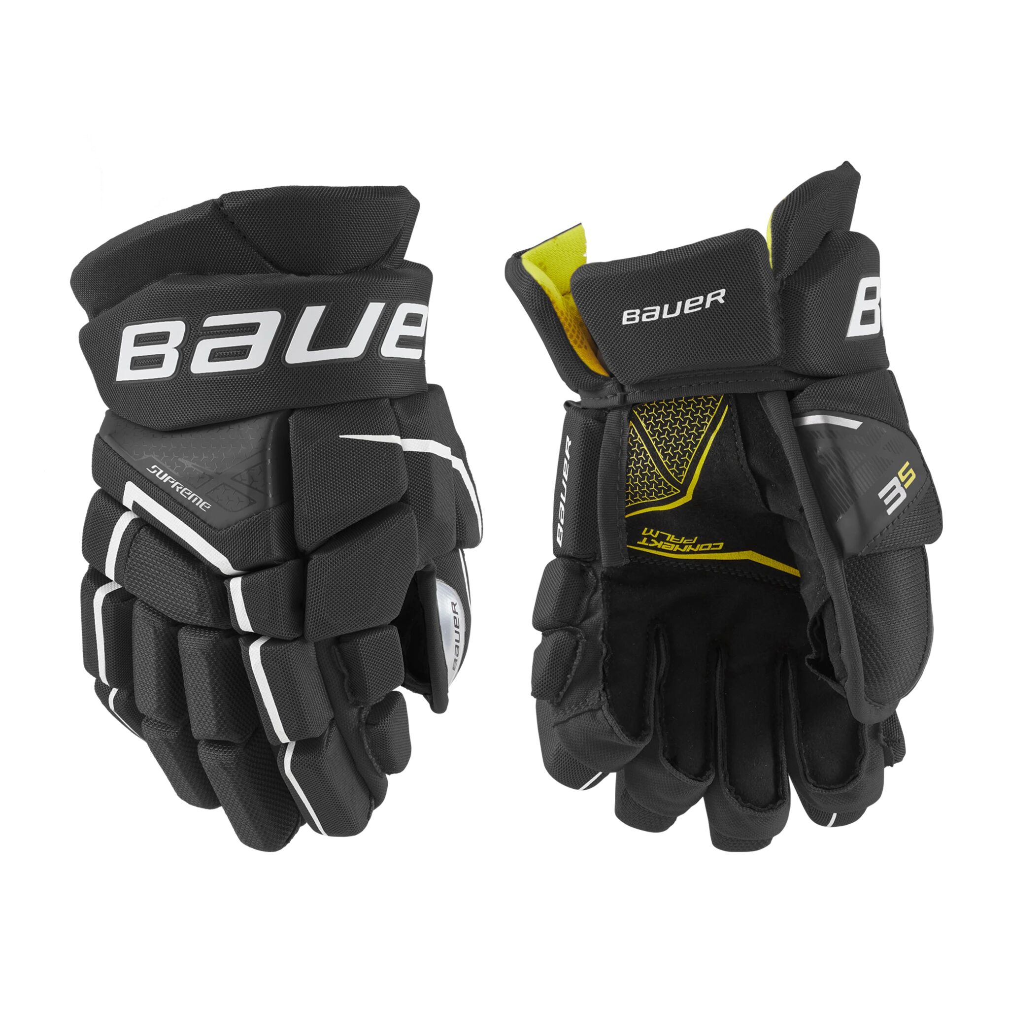 bauer S21 SUPREME 3S GLOVE - JR 21/22, hockeyhanske junior 10.0 BLACK/WHITE