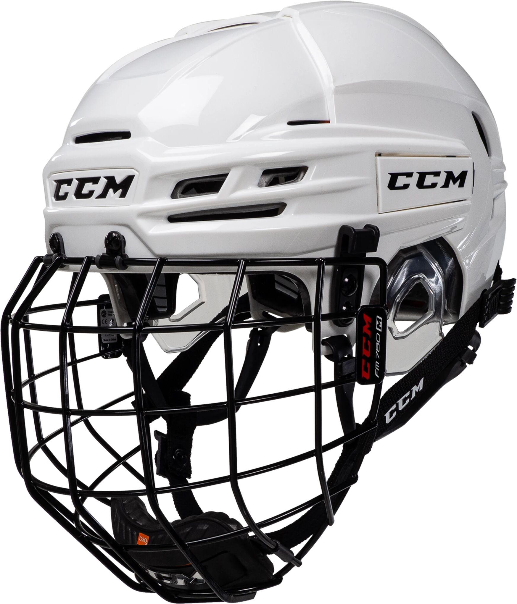 CCM Helmet Combo Tacks 910, hockeyhjelm senior XS White