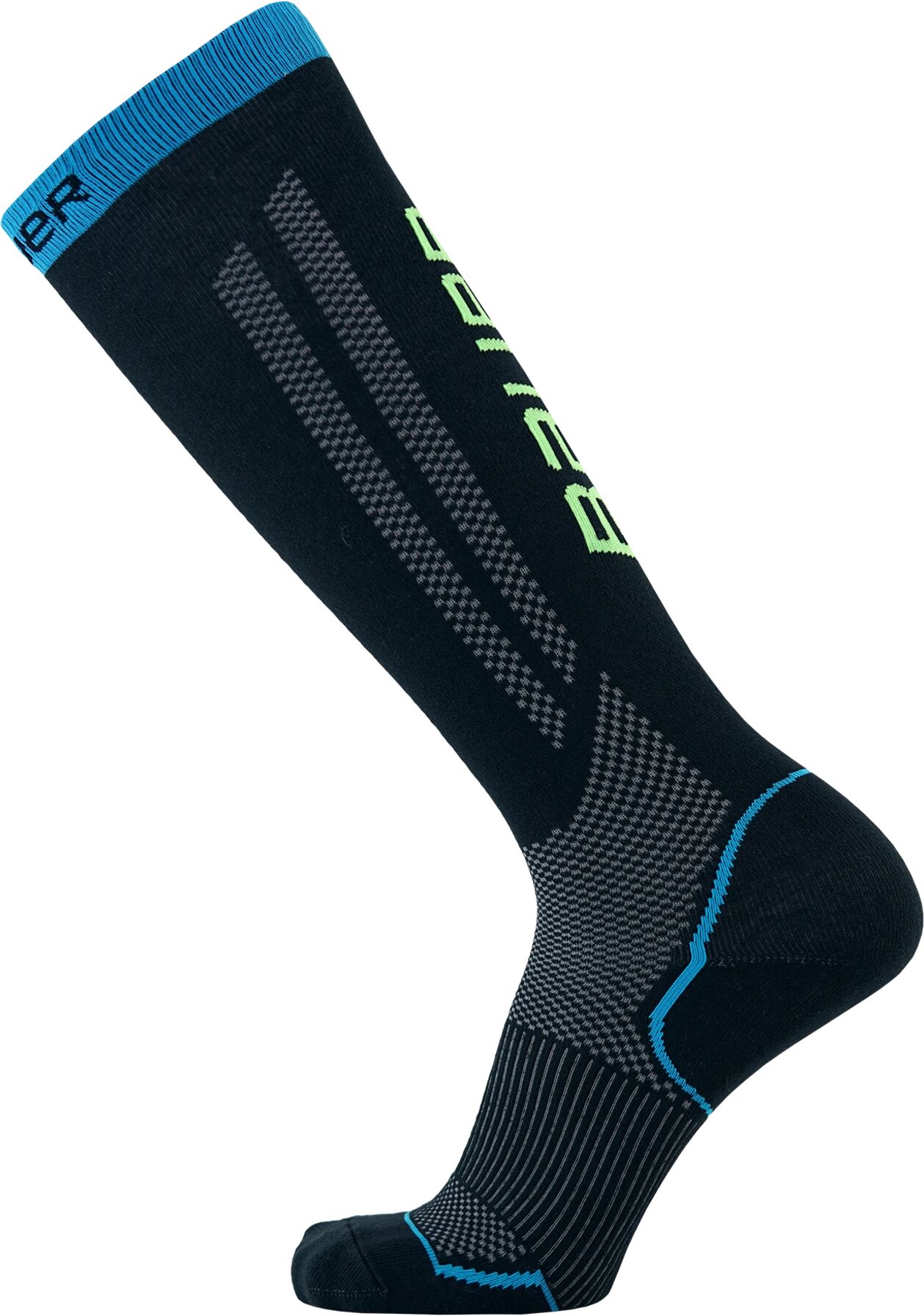 bauer S21 PERFORMANCE TALL SKATE SOCK 21/22, hockeystrømpe senior L/180-185 BLACK