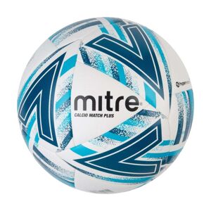 Mitre Calcico Match Plus Ball - White/Dk Blue/Lt Blue/Black
