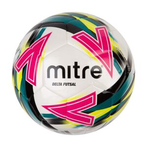Mitre Delta Futsal Football - White/Pink/Dark Green/Yellow