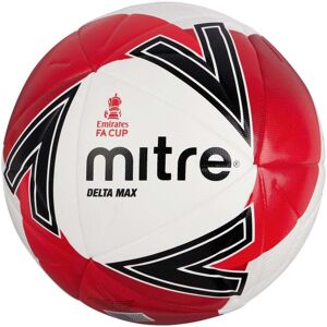 Mitre Delta Max FA Cup Football - White/Red/Red