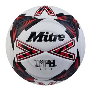 Mitre Impel Evo Football - WHITE/BLACK/BIB RED