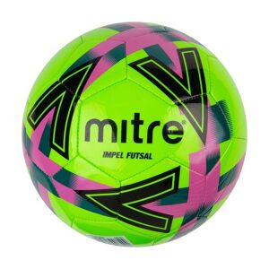 Mitre Impel Futsal Football - Light Green/Dark Green/Pink/Black