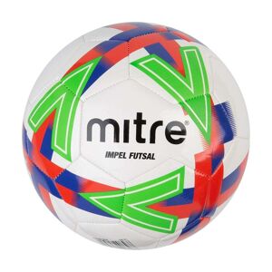 Mitre Impel Futsal Football - White/Dark Orange/Blue/Black