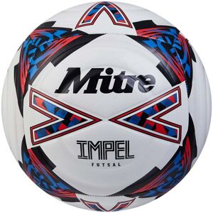 Mitre Impel Futsal Football - WHITE/BLACK/BIB RED