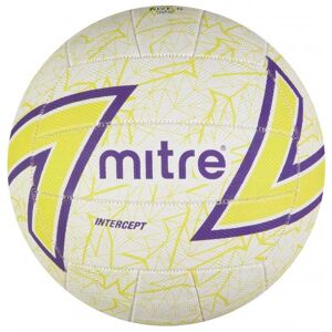 Mitre Intercept Netball - White/Green/Purple