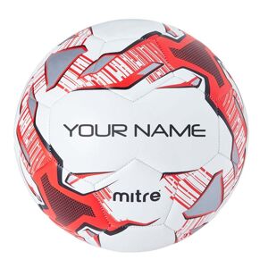 Mitre Personalised Football: The Perfect Gift - White/Red/Silver